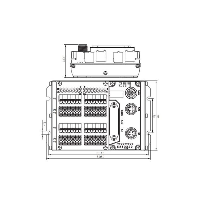 Multi-protocol modules IP20, 32DI/DO adaptive configuration, NPN, and terminals式、远程模块、009B51